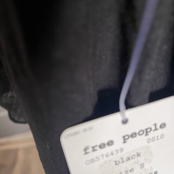 NWT Black layered Free People Fun and Funky Boho Tee size Small - Picture 6 of 6